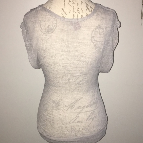 NWOT Free People grey sheer sleeveless blouse XS - Picture 5 of 8